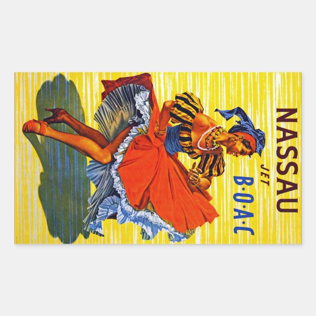 Nassau Jet Rectangular Sticker (Front)