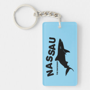 Nassau - The Bahamas Shark Diving T-Shirt Key Ring