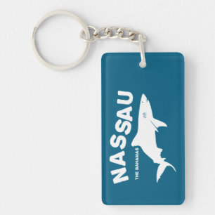 Nassau - The Bahamas Shark Diving T-Shirt Key Ring