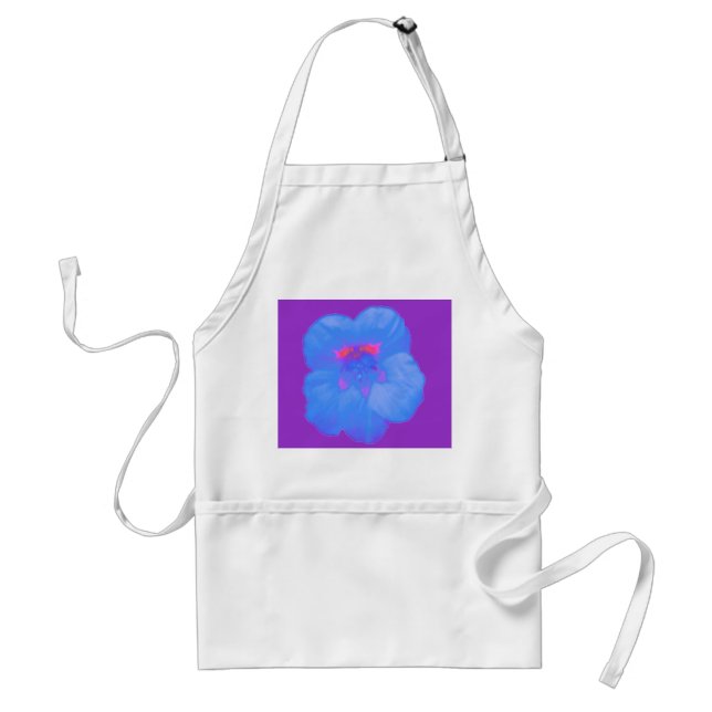 Nasturtium Bright Blue Apron (Front)