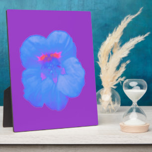 Nasturtium Bright Blue Plaque