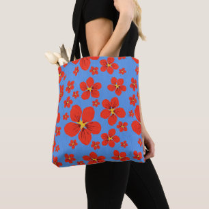 Nasturtium design tote bag