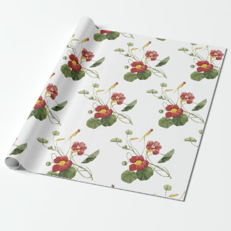 Nasturtium Flower Pattern Wrapping Paper