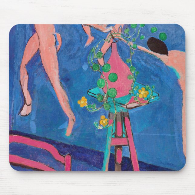 Nasturtium Flowers in the Atelier, Matisse Mouse Mat (Front)