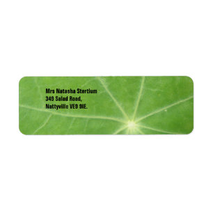 Nasturtium Leaf Custom Address Label