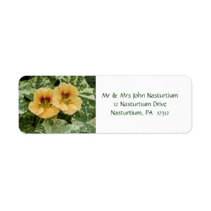Nasturtium Return Address Label