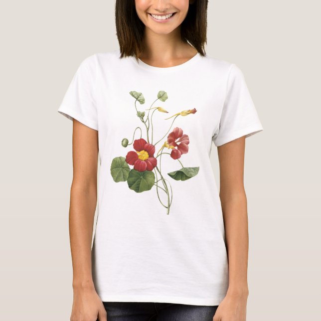 nasturtium(Tropaeolum majus) by Redouté T-Shirt (Front)