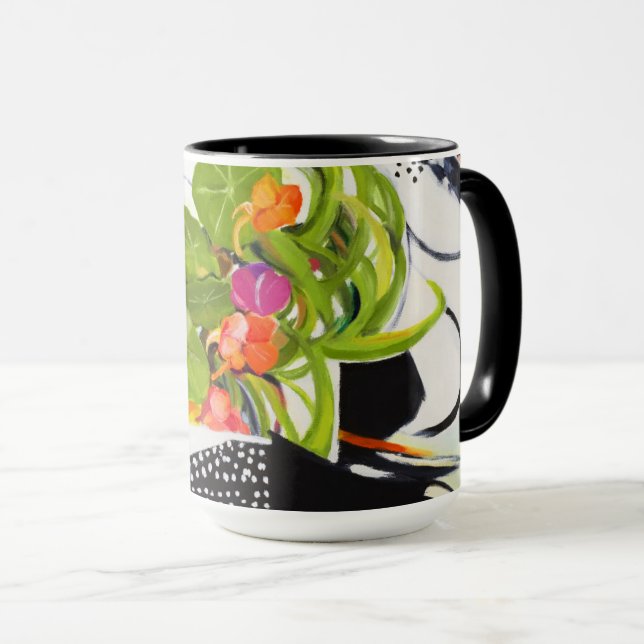 Nasturtiums on a Platter Mug (Front Right)