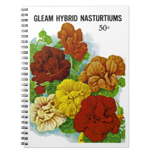 Nasturtiums Seed Packet Label Notebook