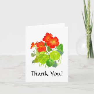 Nasturtiums Thank You Notecard
