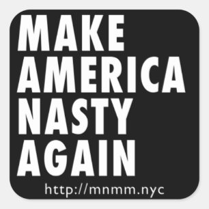 Nasty America Sticker, 3 x 3 Square Sticker