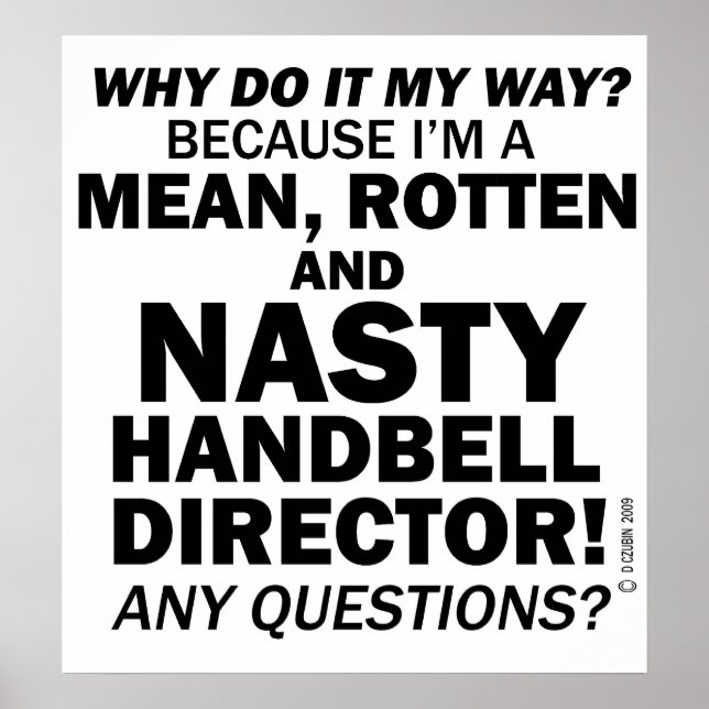 Nasty Handbell Director Poster (Front)