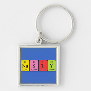 Nasty periodic table name keyring