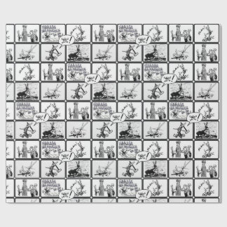 Nasty Rabbit hitchcover scenes wrapping paper