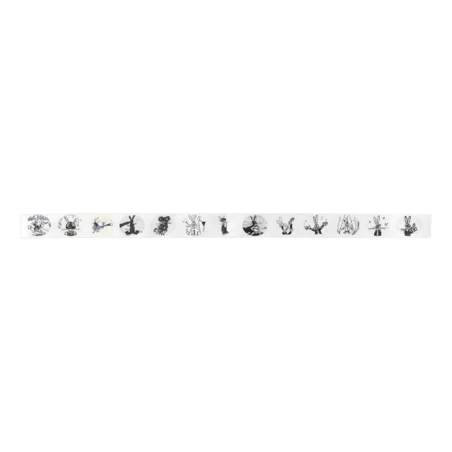 Nasty Rabbit thin gift ribbon Satin Ribbon (Front)