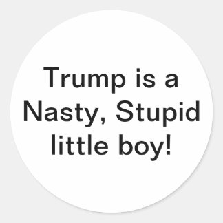 Nasty Stupid little boy Trump Hankamer Artjunkhaus Classic Round Sticker