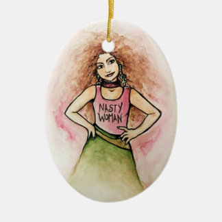nasty woman ceramic tree decoration