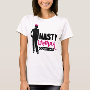 Nasty Woman Costume Silhouette Pink Hat T-Shirt