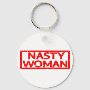 Nasty Woman Stamp Key Ring