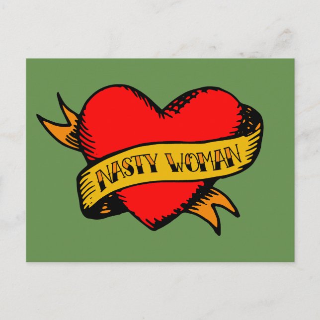 Nasty Woman Tattoo Postcard (Front)