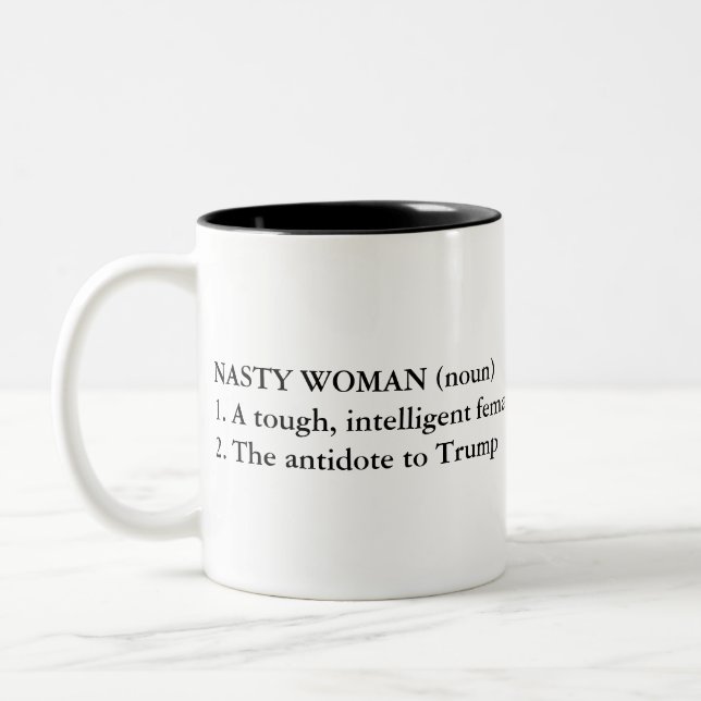 Nasty Woman Two-Tone Coffee Mug (Left)