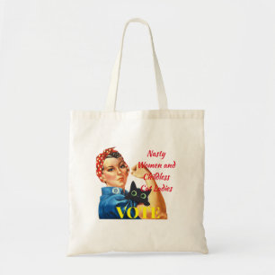 Nasty Women & Childless Cat Lady tote Bag