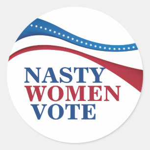 Nasty Women Vote Classic Round Sticker