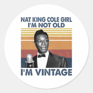 Nat King Cole Classic Round Sticker