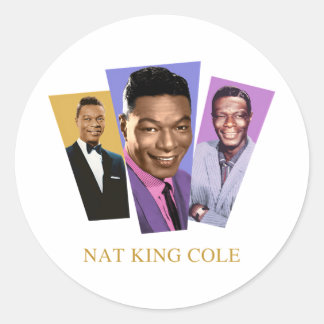 Nat King Cole Classic Round Sticker
