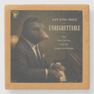 Nat King Mole: a Parody Stone Coaster