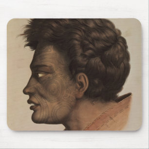 Natai, a Maori chief from Bream Bay, New Zealand Mouse Mat