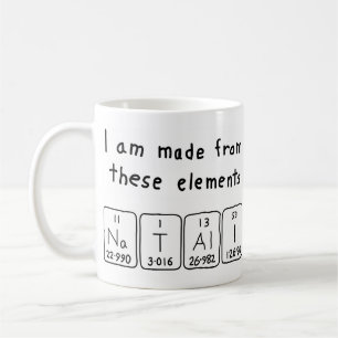 Natali periodic table name mug