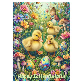 NATALIA ~ HAPPY EASTER ~ EASTER DUCKLINGS ~  CLIPBOARD