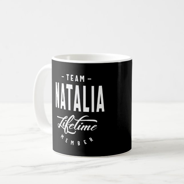 Natalia Personalised Name Birthday Gift Coffee Mug (Front Left)