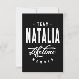 Natalia Personalised Name Birthday Gift RSVP Card
