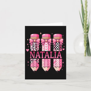 Natalia Personalised Name Pencil Back To School Card
