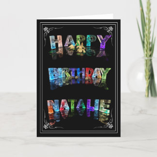 Natalie -  Name in Lights greeting card (Photo)