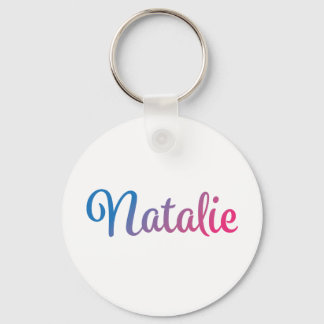 Natalie Stylish Cursive Key Ring