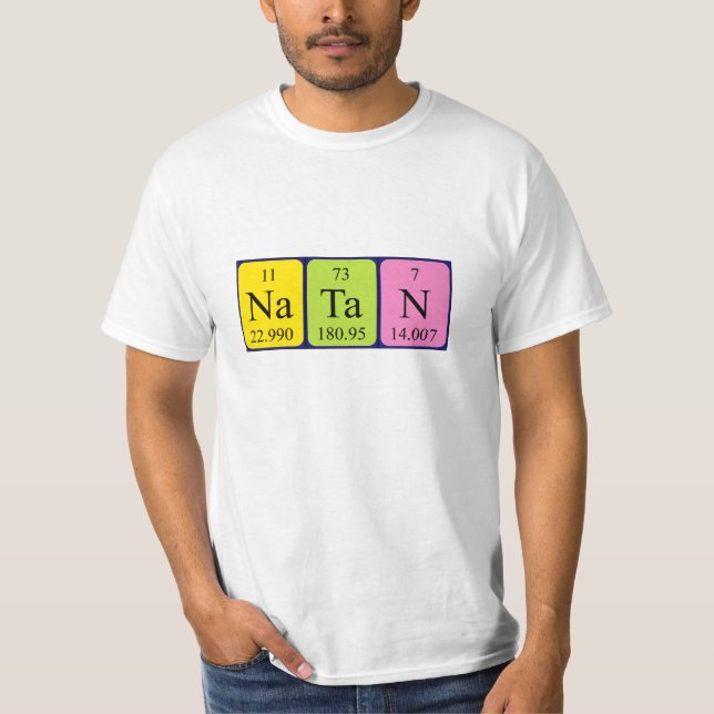 Natan periodic table name shirt (Front)
