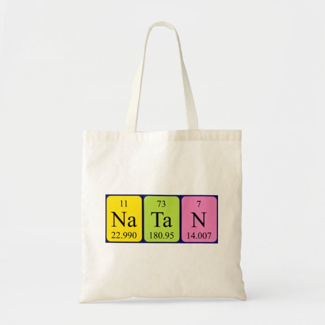 Natan periodic table name tote bag (Front)