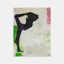 Natarajasana Yoga Girl - fleece blanket