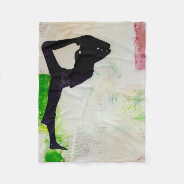 Natarajasana Yoga Girl - fleece blanket (Front)