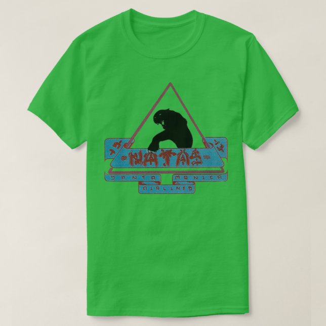 Natas panther skateboard design T-Shirt (Design Front)