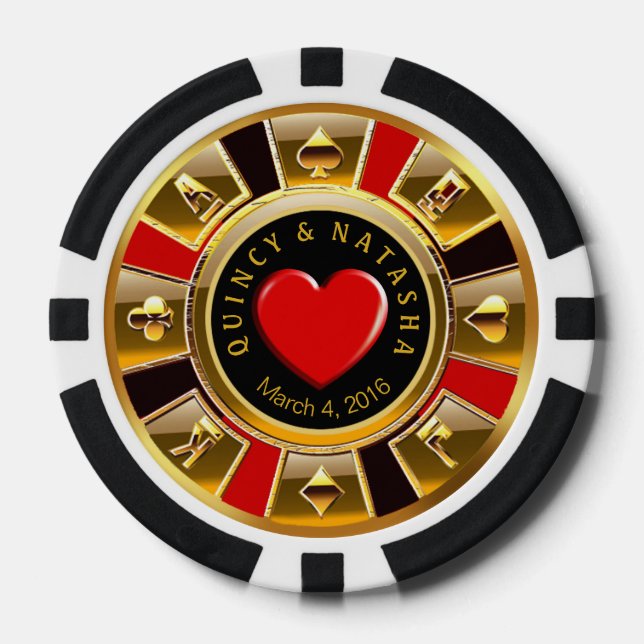 Natasha2 Vegas Casino Chip Red & Black (Front)