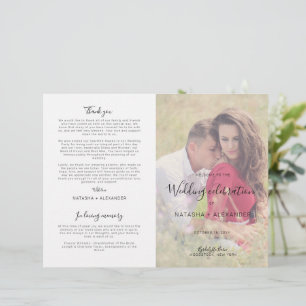 Natasha Modern Photo Wedding Ceremony Program