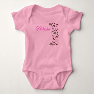 Natasha, Name With Australian Wildlife, Baby Bodysuit
