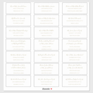 Natasha Simple Black White Guest Address Labels