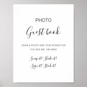 Natasha Simple Photo Guest Book Wedding Sign