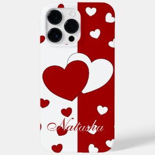 Natasha - Template For Your Name - Red And White Case-Mate iPhone 14 Pro Max Case