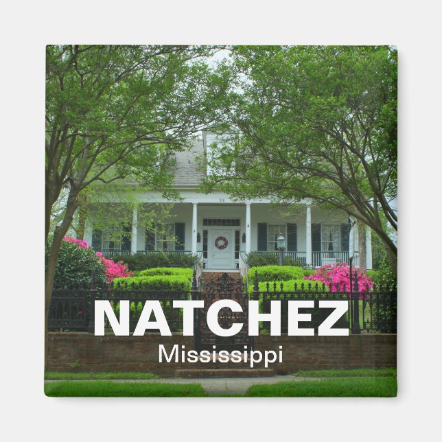 Natchez, Mississippi Antebellum vacation souvenir Magnet (Front)